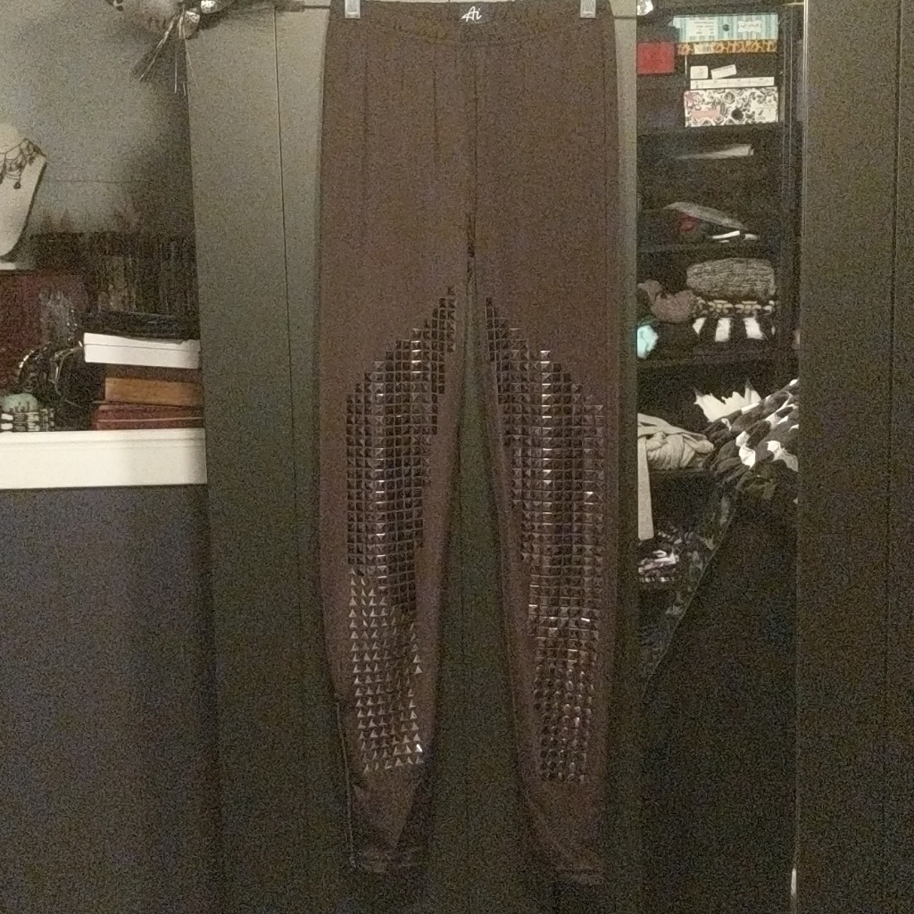 Authentic Icon Studded Leggings With Ankle Zippers